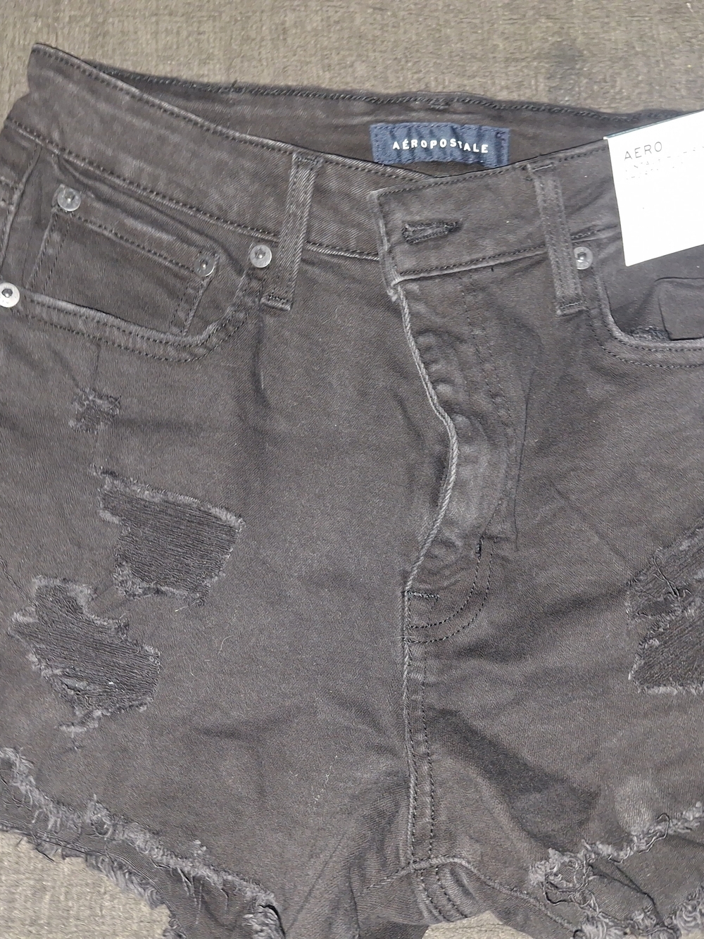 Aeropostale Men’s Black Skinny Ripped Jeans